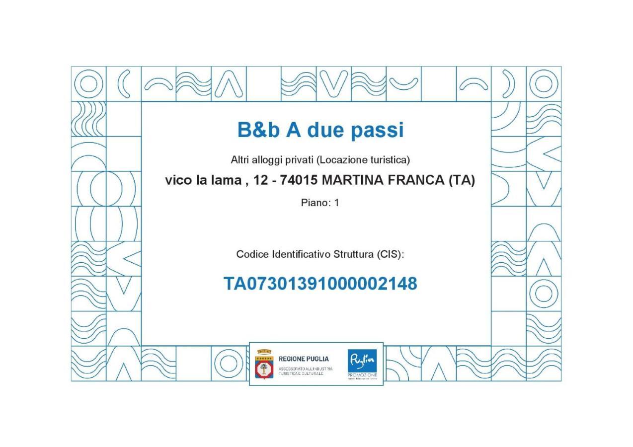 B&B A Due Passi Martina Franca Exterior photo